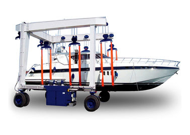 320T Electric Mobile Harbour Crane Boat / Yacht Lifting Gunakan Dengan Struktur Kompak