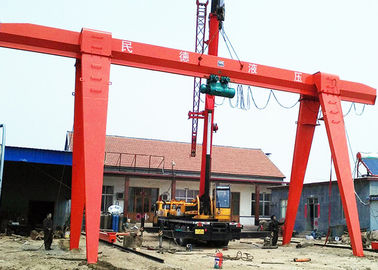 10 Ton Single Girder Gantry Crane 5-15m / Min Kecepatan Angkat Untuk Pabrik Industri
