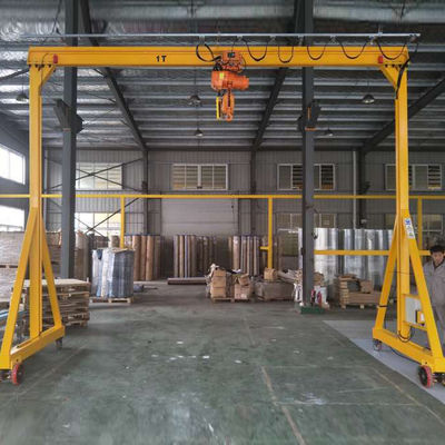 Tinggi Disesuaikan Gantry Crane Struktur Sederhana Portable Mobile A5