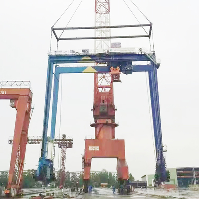 22m RTG Model Container Crane 500t Catu Daya Listrik Double Girder