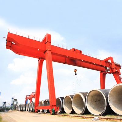 Keran Gantry Listrik Bergaris Ganda Kotak Penggunaan Industri Tipe 10 Ton 40m