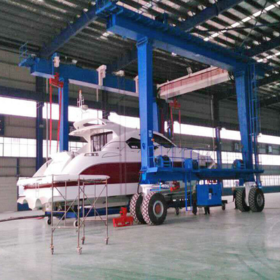 Customized All Tons Travel Lift Crane 30m Untuk Perawatan Perahu &amp; Yacht 380V