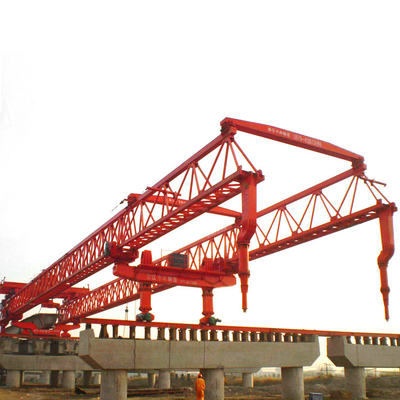Truss Jenis Jembatan Girder Launcher Crane Baja Berkinerja Tinggi Dalam Panas