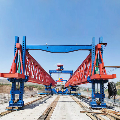 Jembatan Girder Launcher Crane Bahan Baja Profesional PLC 5m/Min