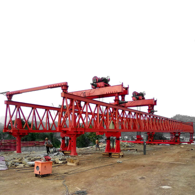 Jembatan Girder Launcher Crane Bahan Baja Profesional PLC 5m/Min