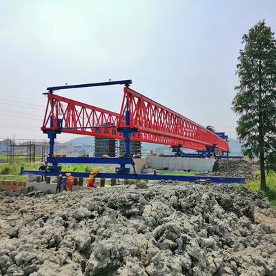 Jembatan Girder Launcher Crane Bahan Baja Profesional PLC 5m/Min