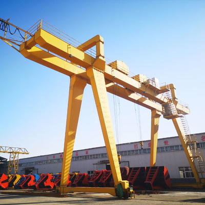 Electric Double Girder Gantry Crane Industrial Menggunakan Frame Lifting 50M/MIN