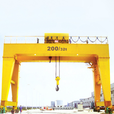 Electric Double Girder Gantry Crane Industrial Menggunakan Frame Lifting 50M/MIN