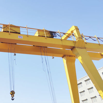 Wire Rope Remote Control Double Girder Gantry Crane Dengan Trolley
